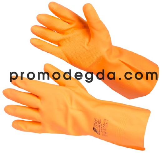 Перчатки КЩС оранж. Перчатки КЩС оранж.